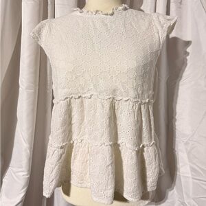 Sim & Sam White Lace Top